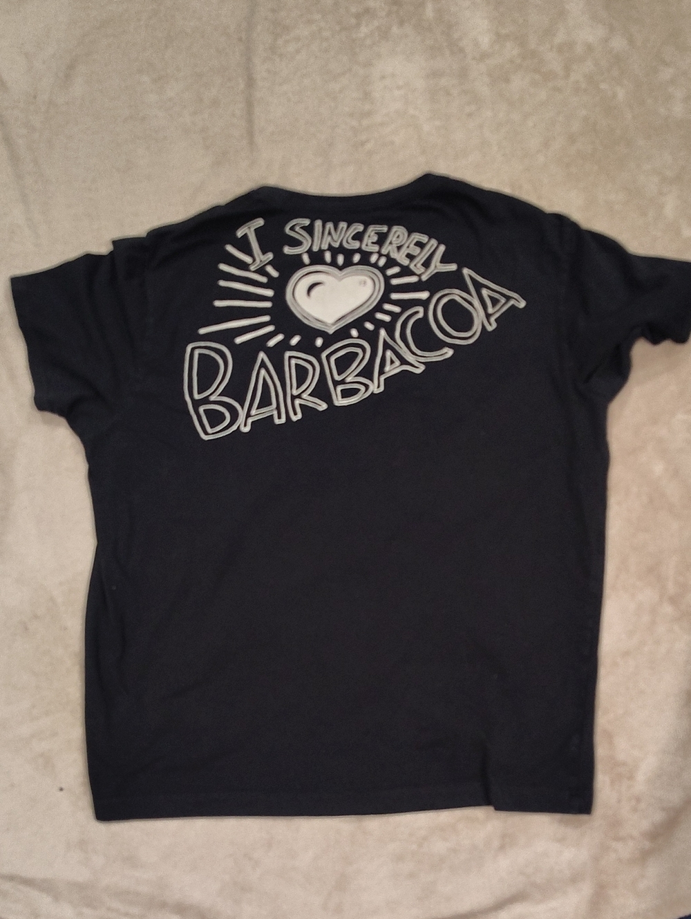 Chipotle "I Sincerely Love Barbacoa" Men's Work Graphic Tee - Black L